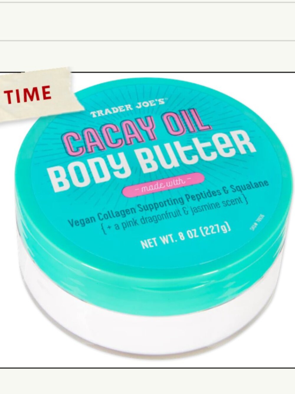 Trader Joe's Cacay Oil Body Butter